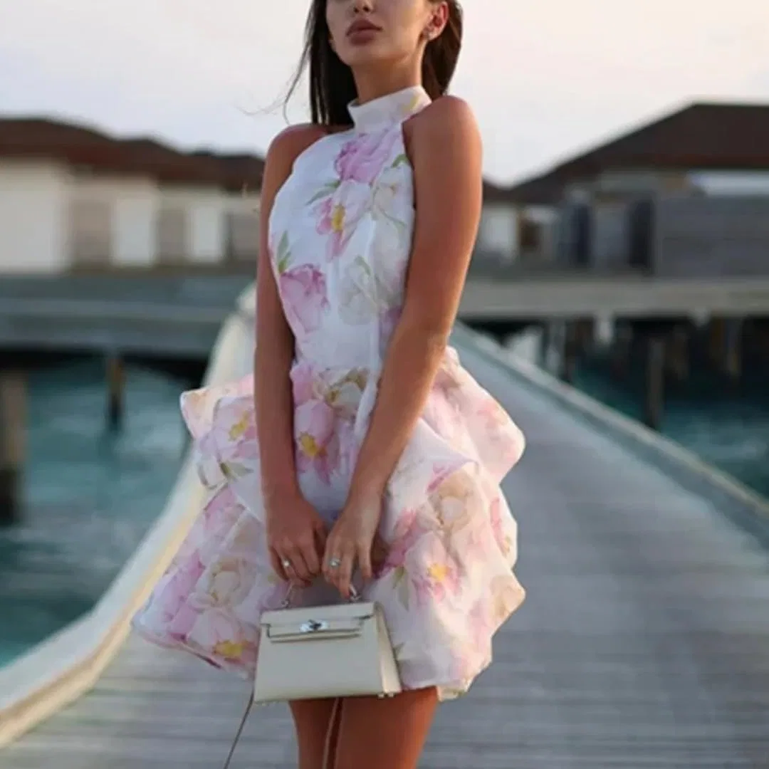 Женское платье с цветочным принтом A-силуэта, Floral Printed — фото 2