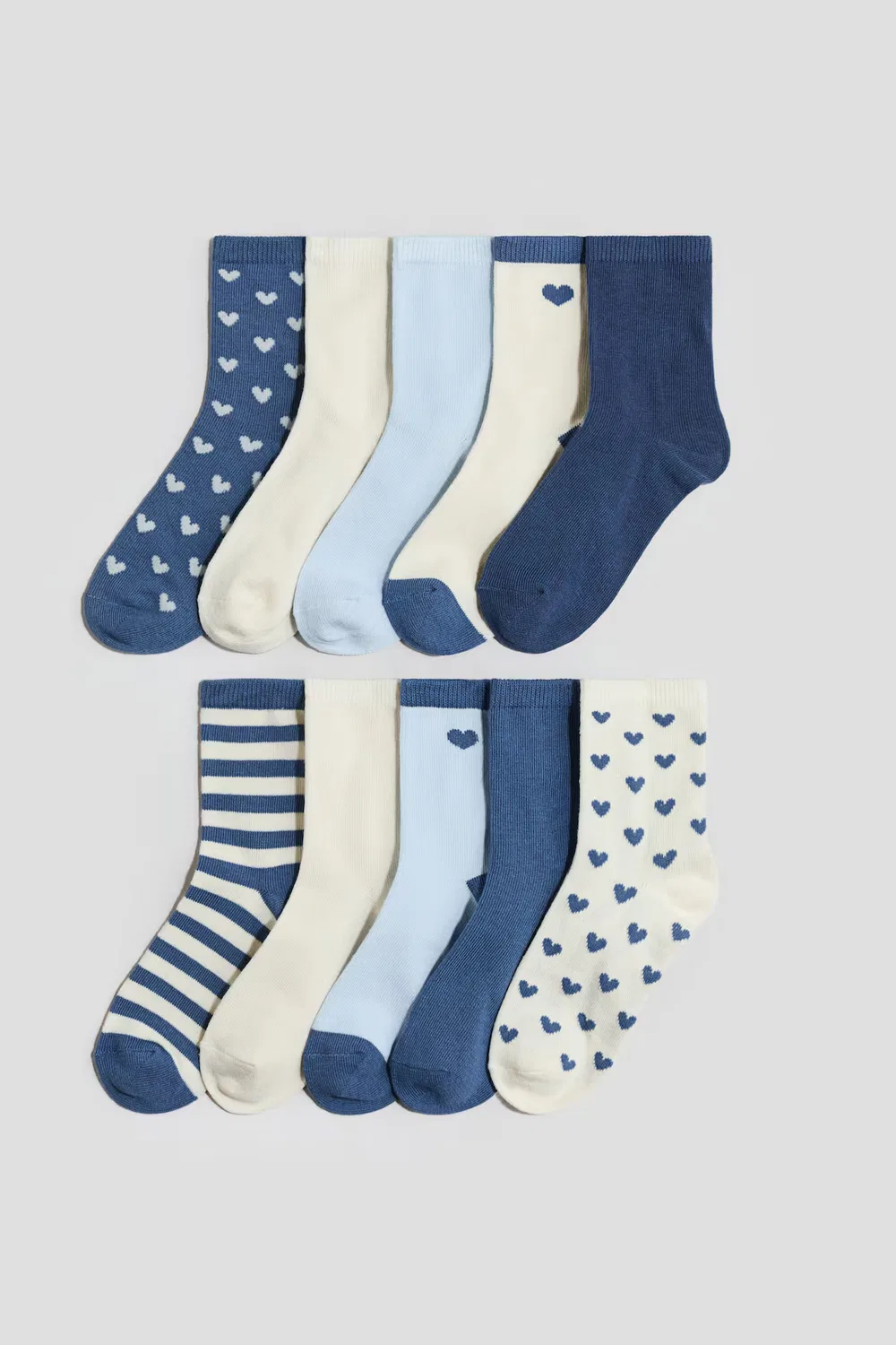 10 пар носков H&M, Blau/Herzen