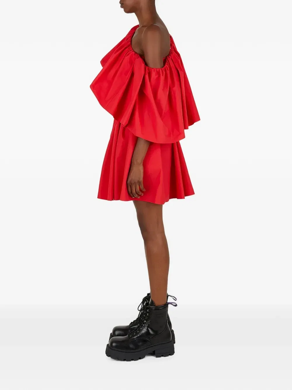 Платье мини с открытыми плечами Alexander Mcqueen, красный — фото 3