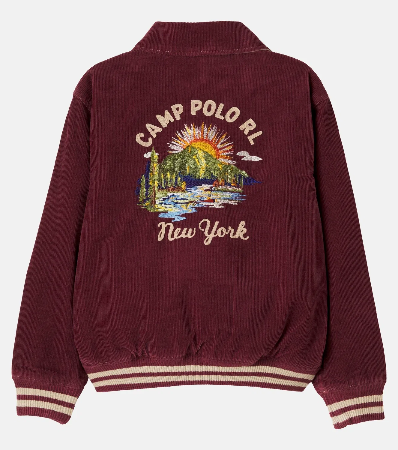 Легкая куртка из вельвета Polo Ralph Lauren Kids, бордовый — фото 3