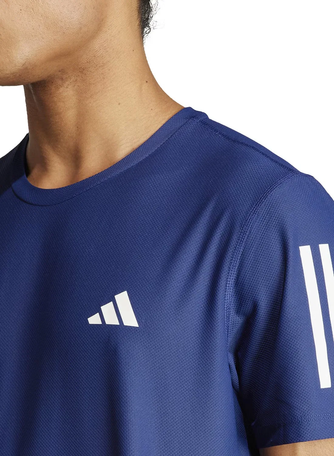 Футболка с влагоотводящей тканью Own the Run Adidas, темно-синий — фото 3