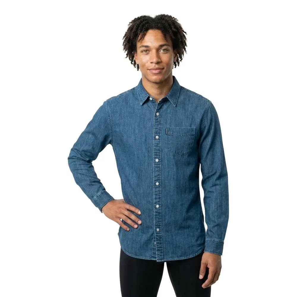 Рубашка с длинным рукавом Essentials Superdry, синий — фото 2