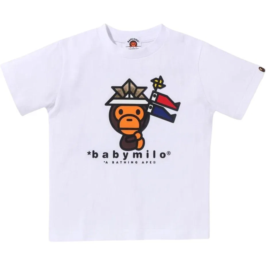 Детская футболка с коротким рукавом A BATHING APE, White