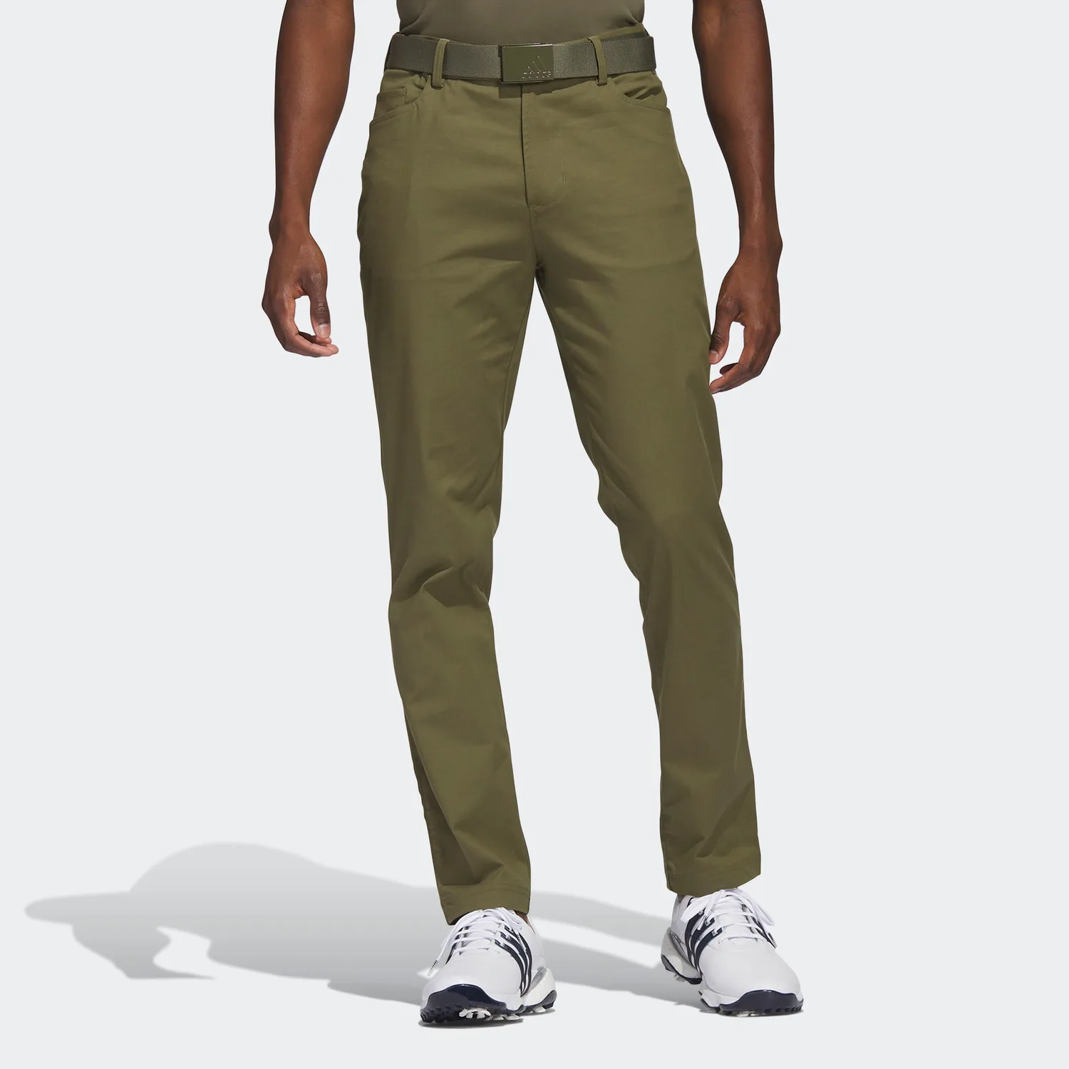 Adidas Брюки гольф Go To 5 Pocket вязаные мужские Strata Olive Green — фото 4