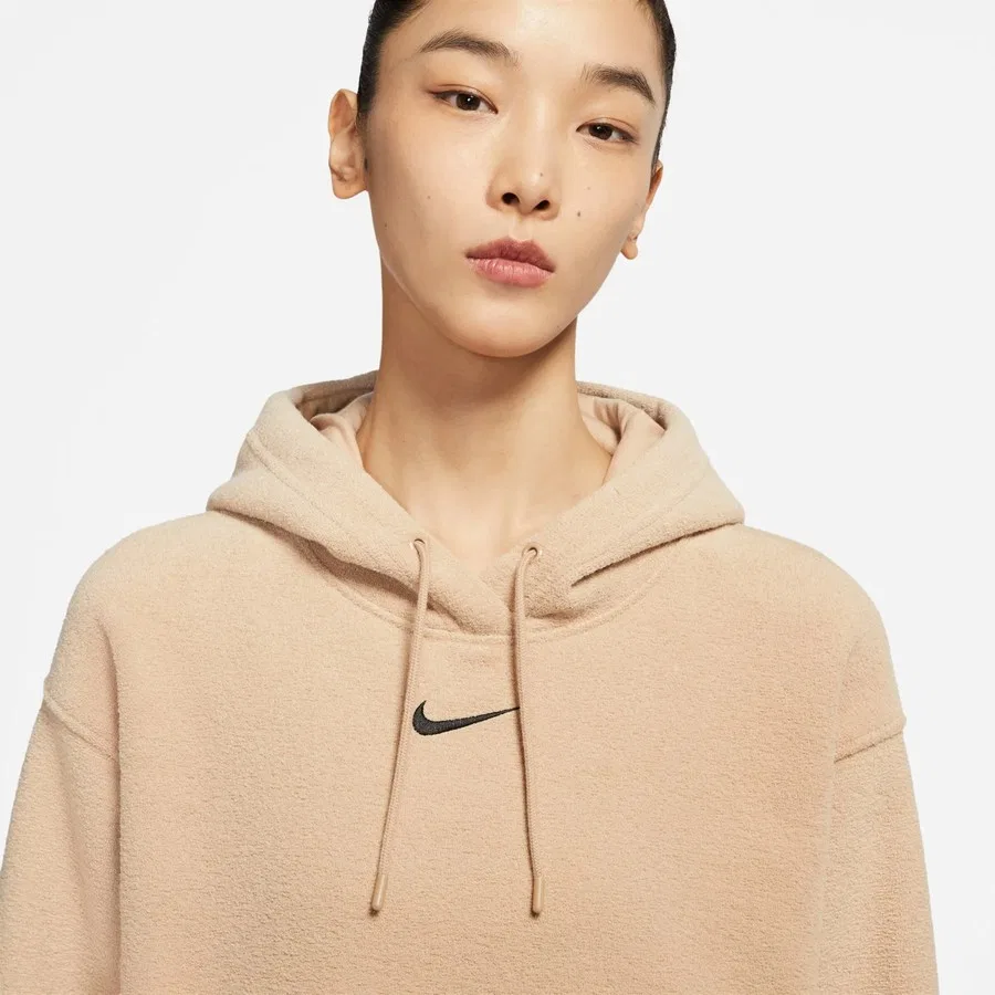 Женский худи с капюшоном и длинным рукавом Nike W Nsw Essntl Pldh Hoodie, Бежевый
