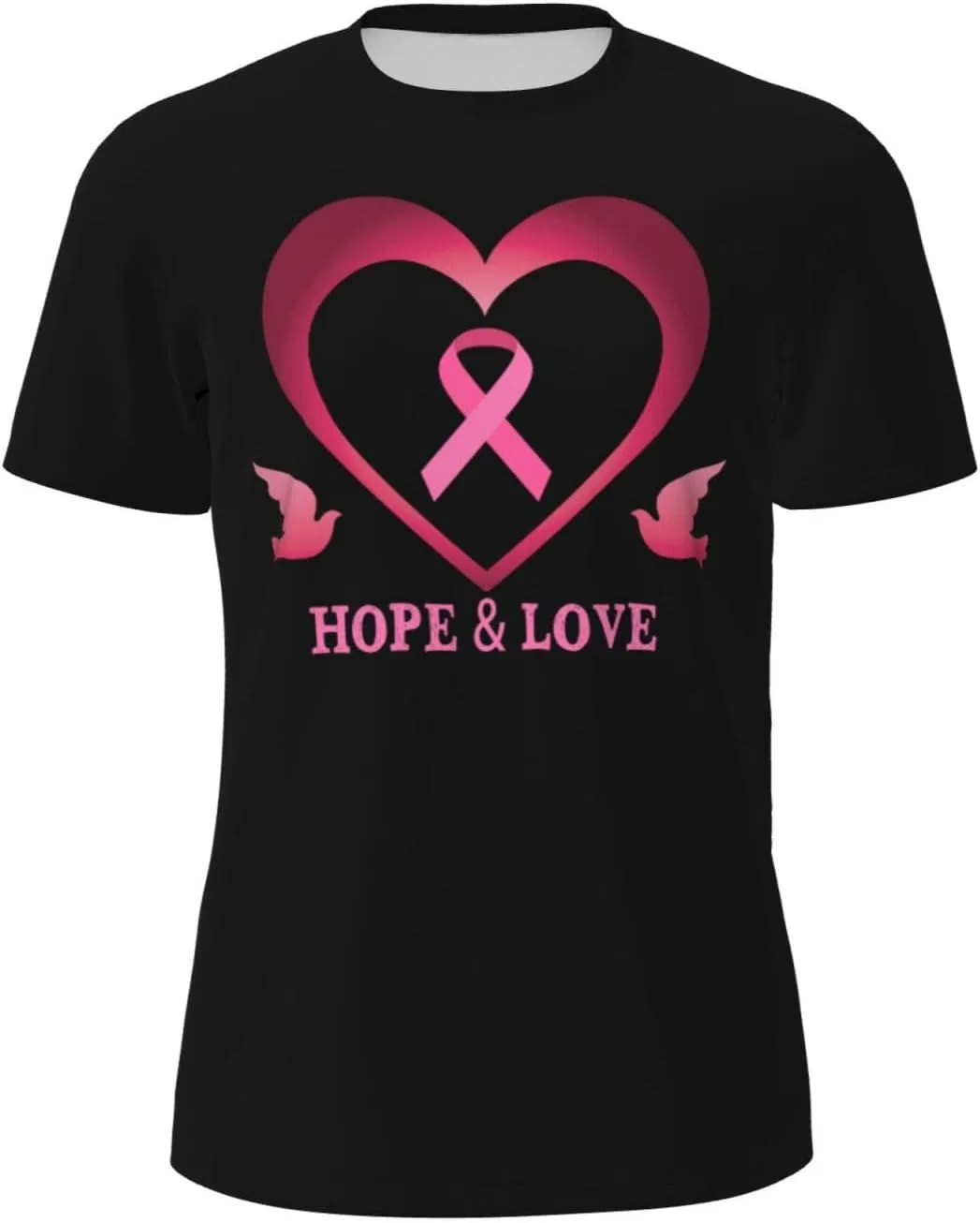 Мужская быстросохнущая футболка Hope & Love Breast Cancer Awareness, Hope & Love Breast Cancer Awareness