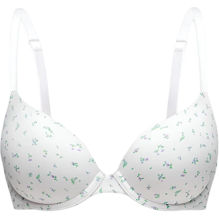 Женский бюстгальтер с цветочным принтом Victoria's Secret, White Small Floral Pattern