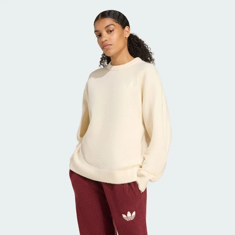 Свитшот спортивный с воротником-стойкой KF2339 adidas, Бежевый