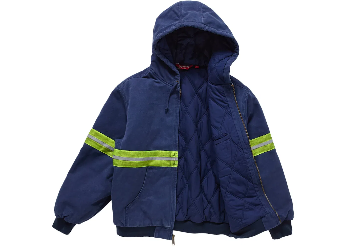 Мужская куртка с капюшоном и светоотражающими полосами Supreme Reflective Stripe Hooded Work Jacket, Navy — фото 2