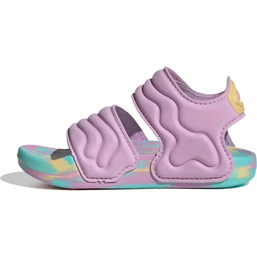 Сандалии Adilette с регулируемой липучкой, модель HQ9212, adidas, Оранжевый — фото 2