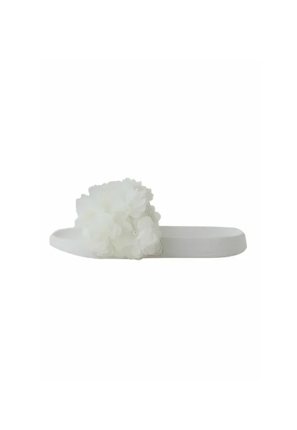 Мюли с цветочной аппликацией Regular fit corsage sliders mules Next, white, белый