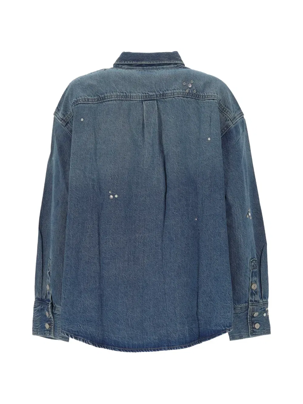 Джинсовая рубашка, украшенная стразами Levi's, синий — фото 2