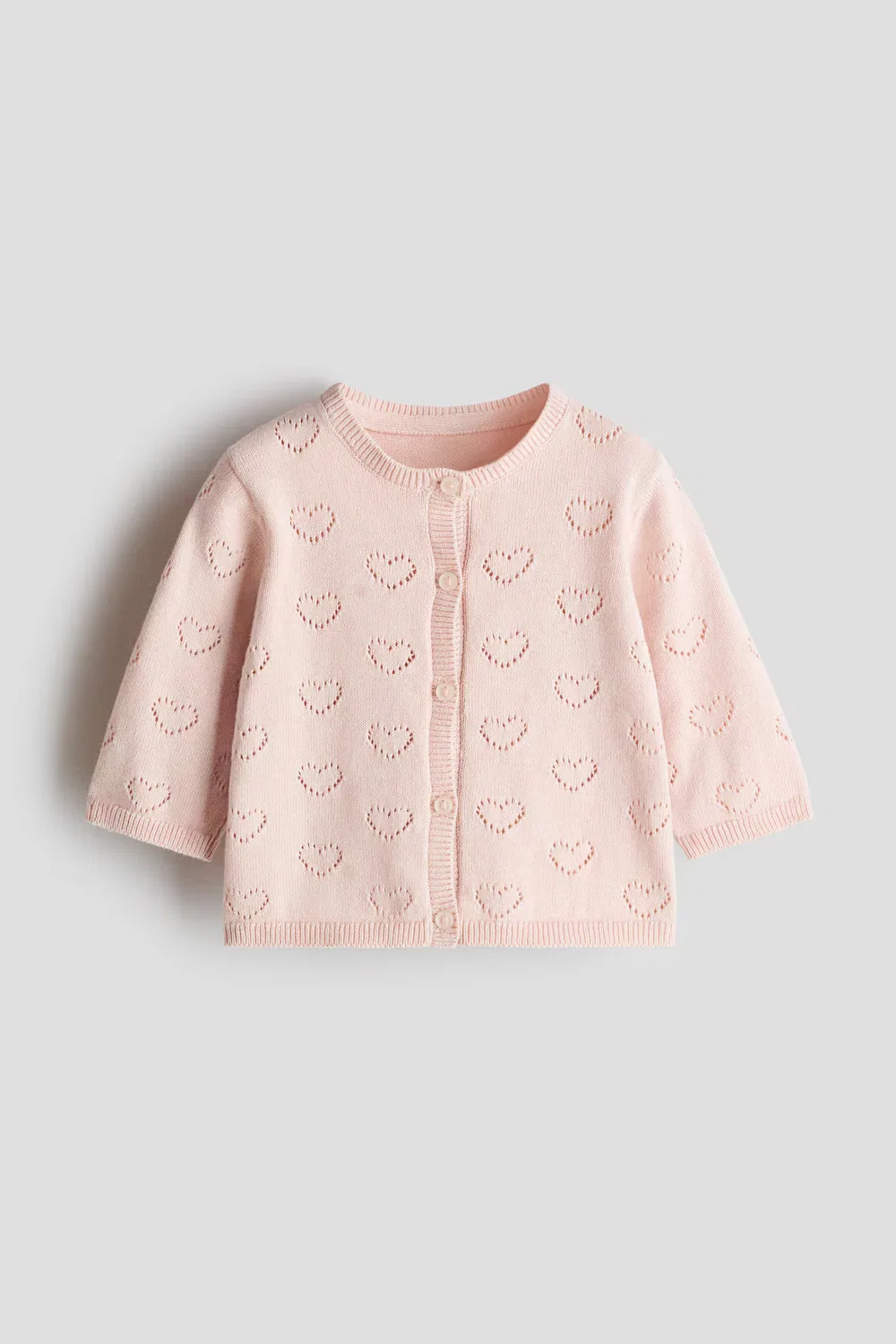 Хлопковый кардиган с ажурным узором H&M, Hellrosa