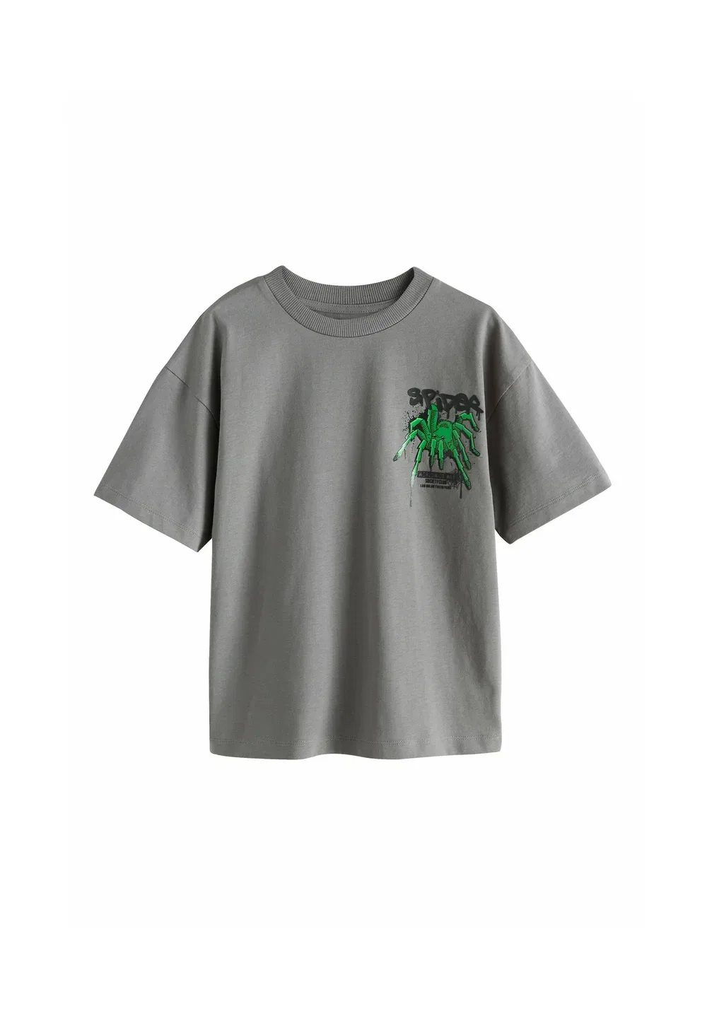 Футболка с коротким рукавом и графическим принтом Next, Charcoal Grey
