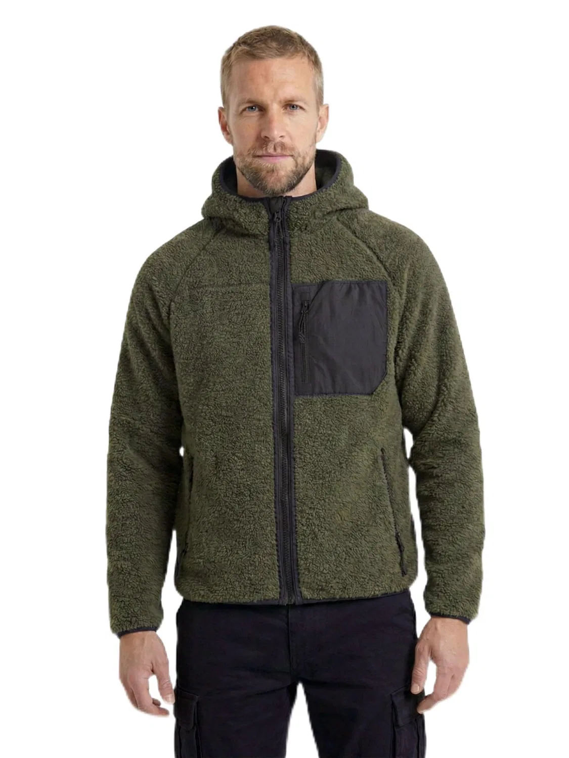 Мужская куртка с флисовой подкладкой Brandit Teddyfleece Work Jacket 15y, Olive