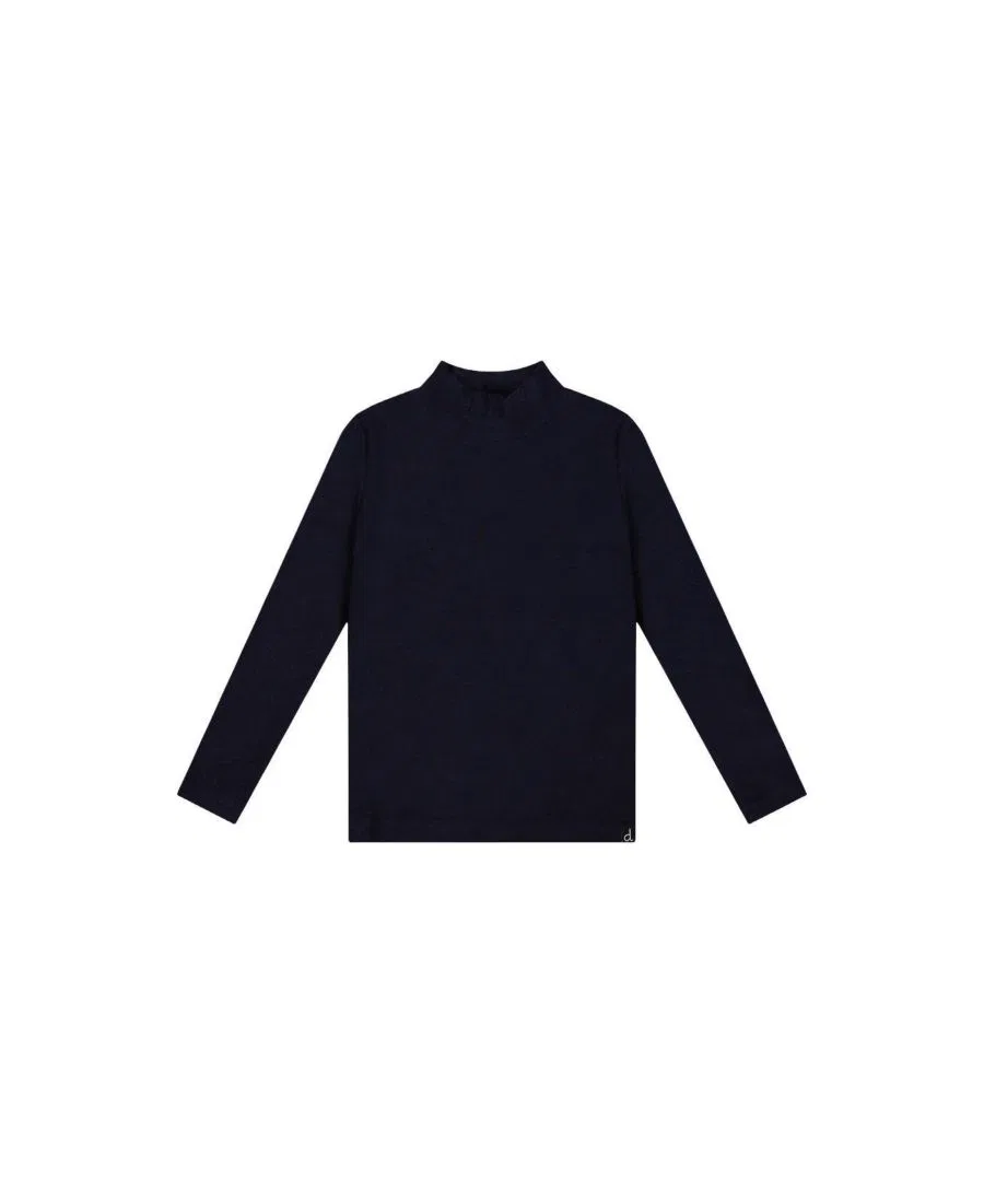 Водолазка с имитацией воротника с длинным рукавом, из рибана, модель Girls Must-Haves Deux par Deux, Dark Blue
