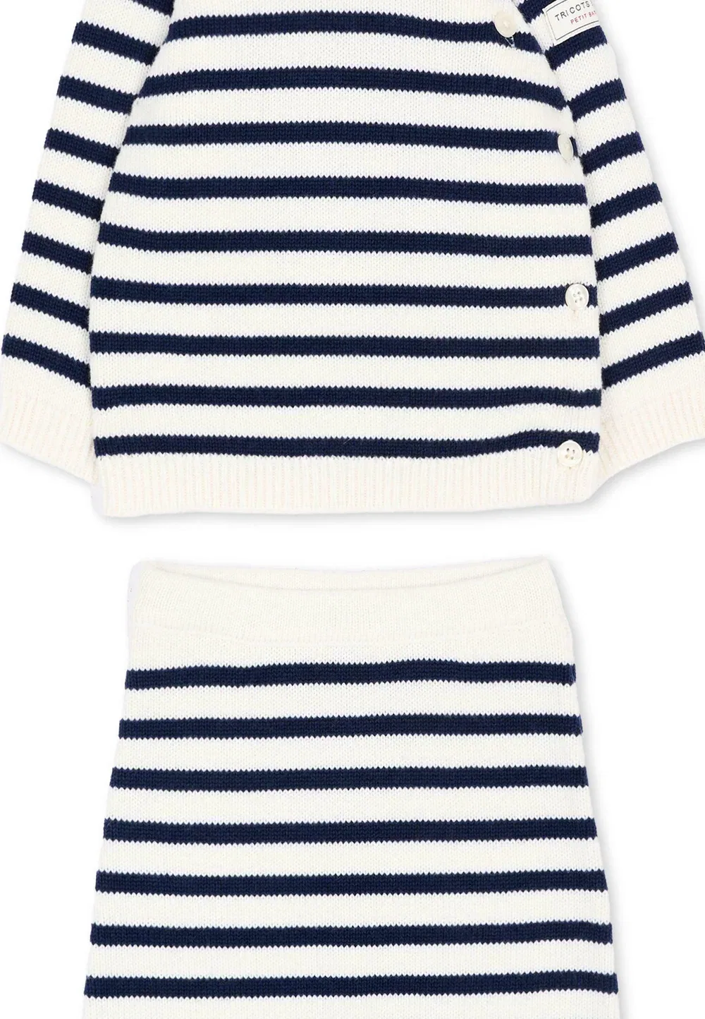 Комплект унисекс - джемпер Petit Bateau, Ivory — фото 3
