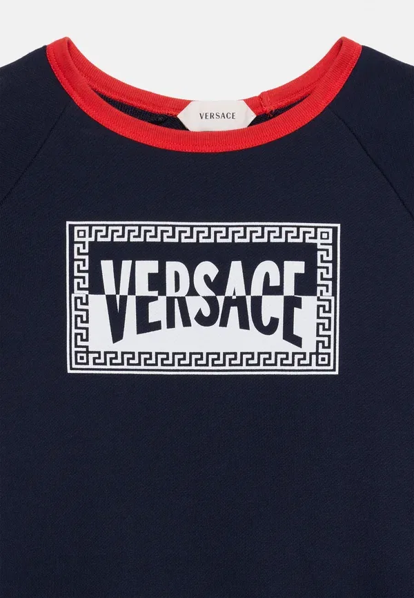 Толстовка унисекс с принтом Etichetta club kids Versace, белый/красный/темно-синий — фото 3