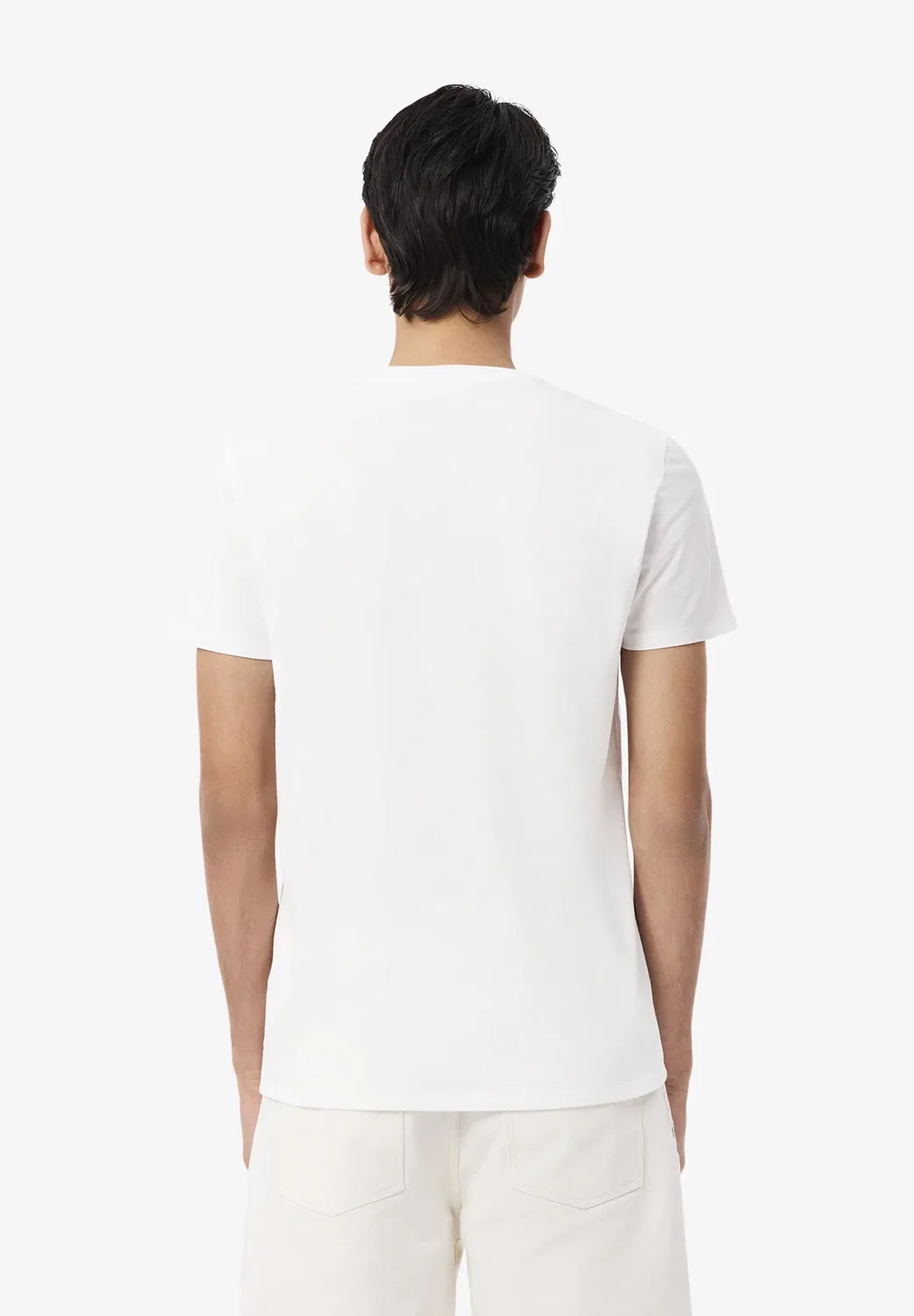 Простая футболка Lacoste, Blanc — фото 3