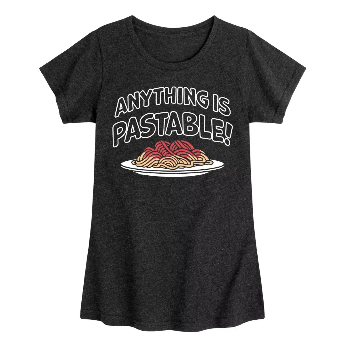 Детское футболка с принтом Anything Is Pastable Instant Message, Heather Black