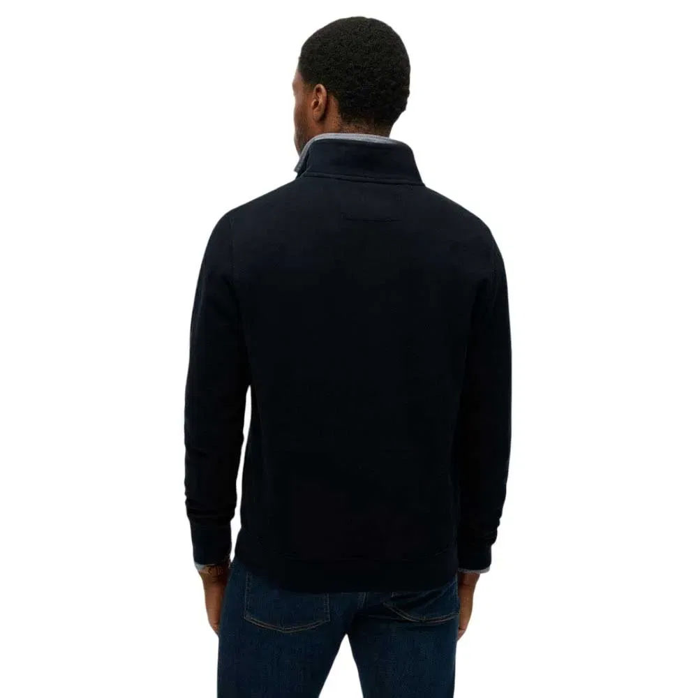 Свитер с полузастежкой-молнией Classic Essential Superdry, черный — фото 2