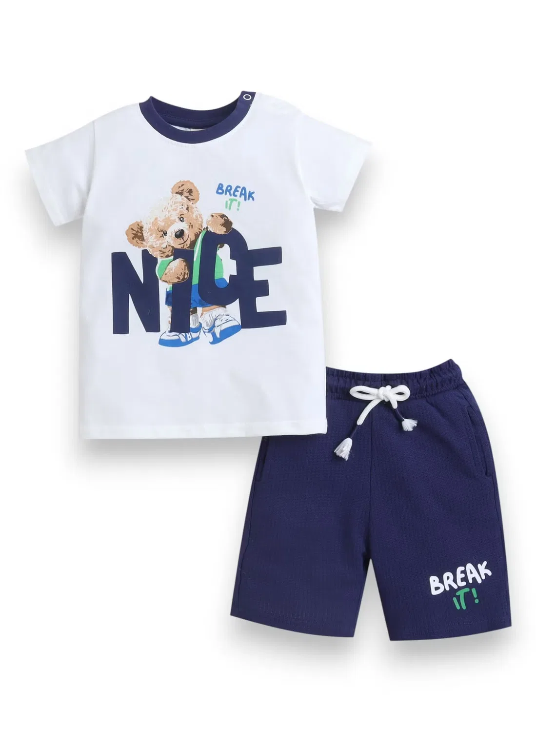 Комплект футболка с принтом и шорты Infant boys’ 2-piece set Victor And Jane, белый