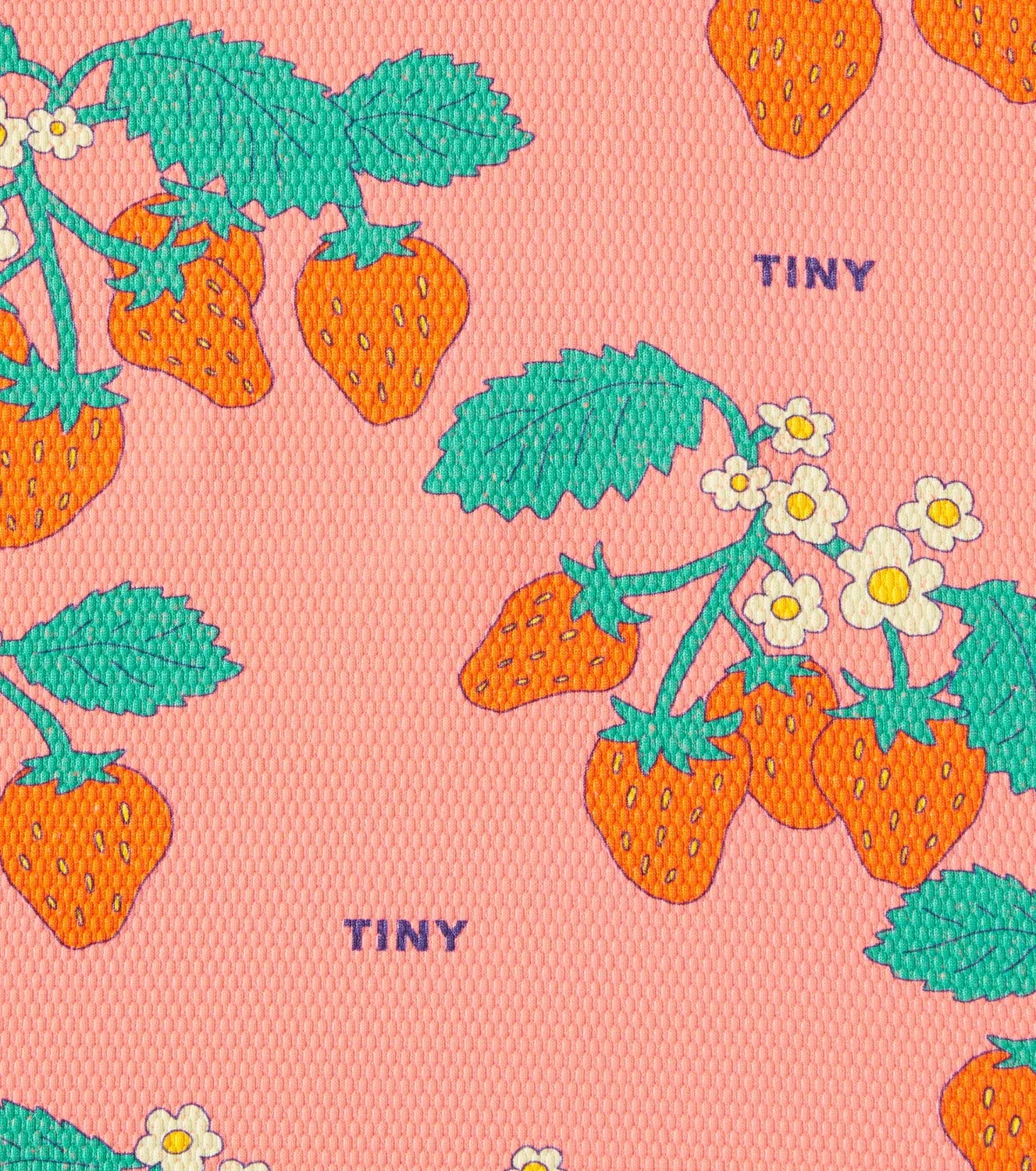 Купальник с принтом клубники Tinycottons, розовый — фото 3