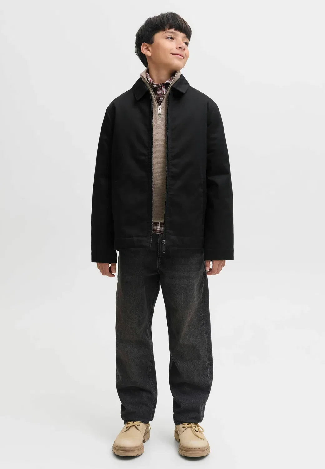 Куртка для мальчиков - легкая куртка Jack & Jones Junior, Black