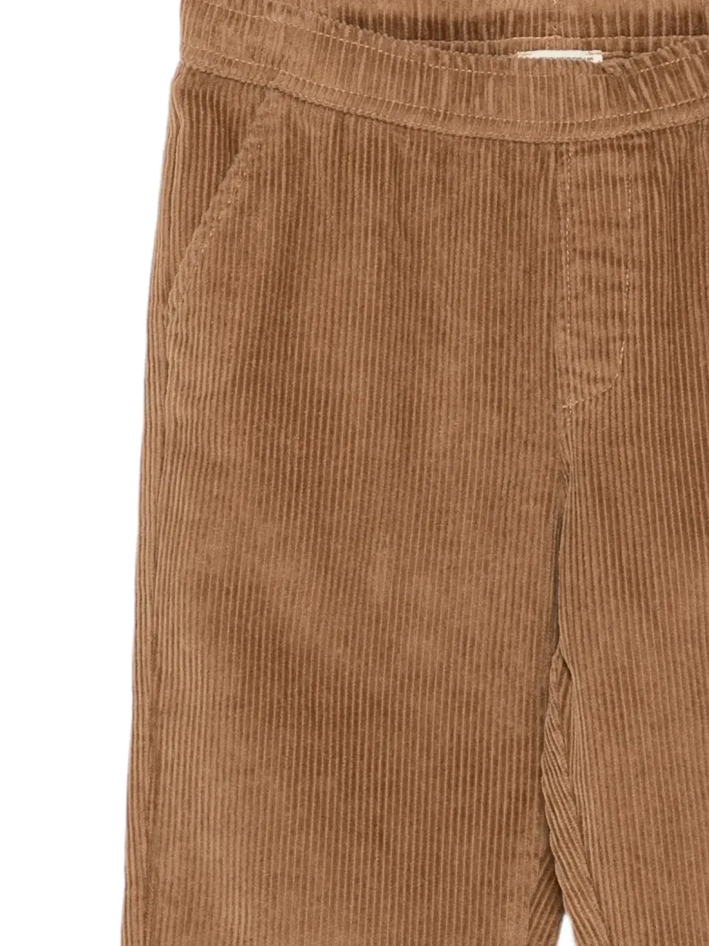 Вельветовые брюки с эластичной резинкой на поясе Trussardi Junior, коричневый — фото 3
