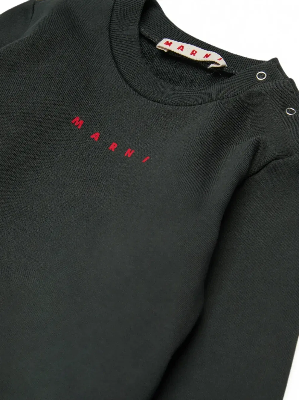 Хлопковый спортивный костюм с логотипом Marni Kids, черный — фото 3
