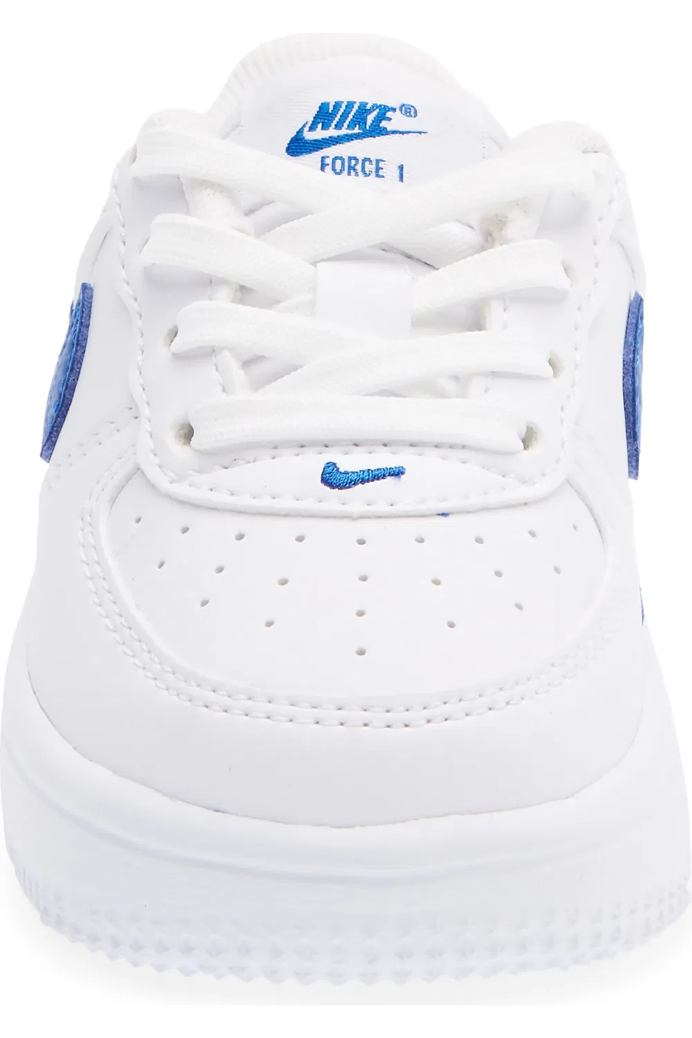 Детские кроссовки баскетбольные Air Force 1 Nike, White/Game Royal — фото 4