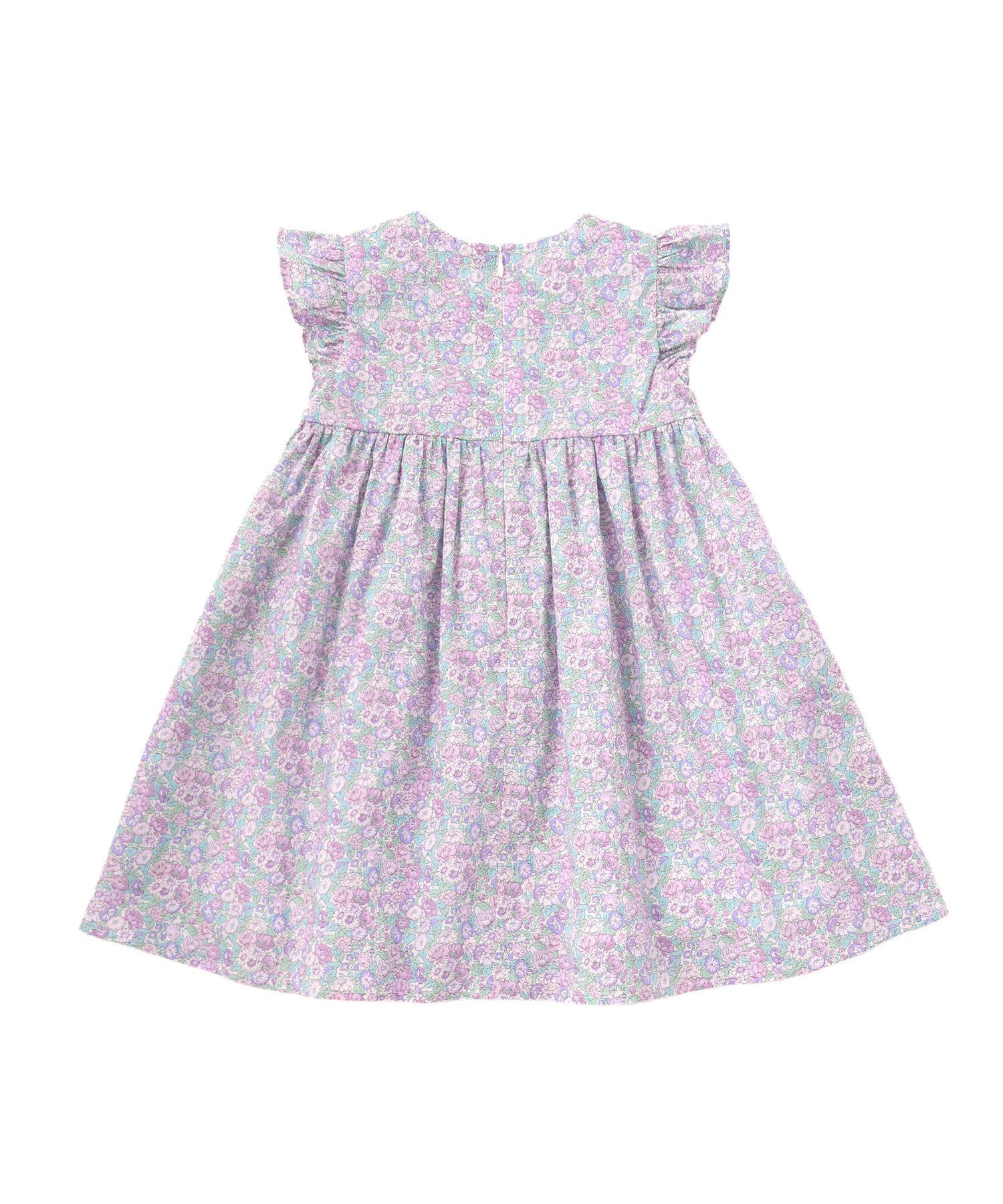 Платье Liberty (Leontyne Dream) из ткани Tana Lawn с цветочным принтом и сборками (размеры 90-140 см) Tartine et Chocolat, Purple — фото 2