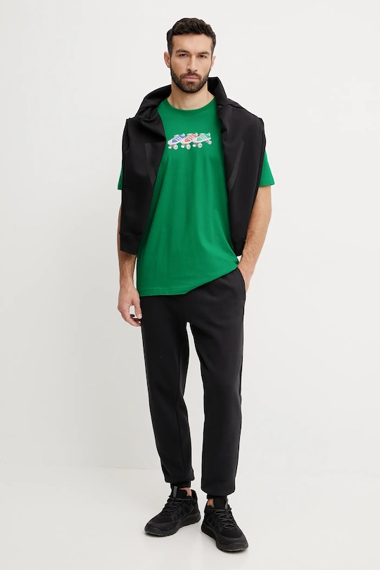 Хлопковая футболка Q12 TS Roller Adidas Originals, зеленый — фото 2