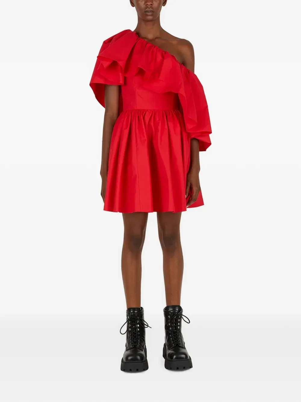 Платье мини с открытыми плечами Alexander Mcqueen, красный