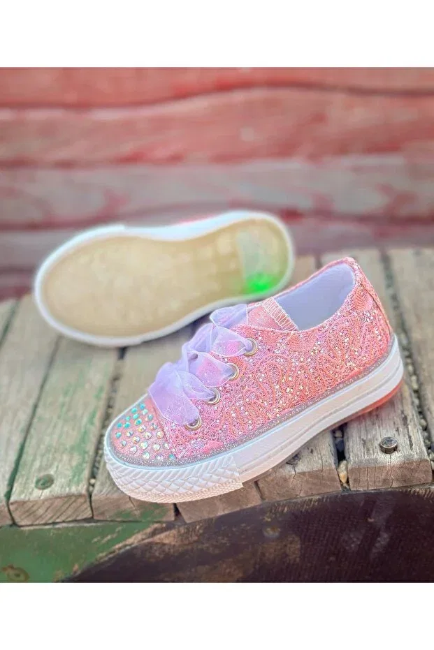 Детские повседневные туфли для девочек на плоской подошве Surpie Shoes, Pink