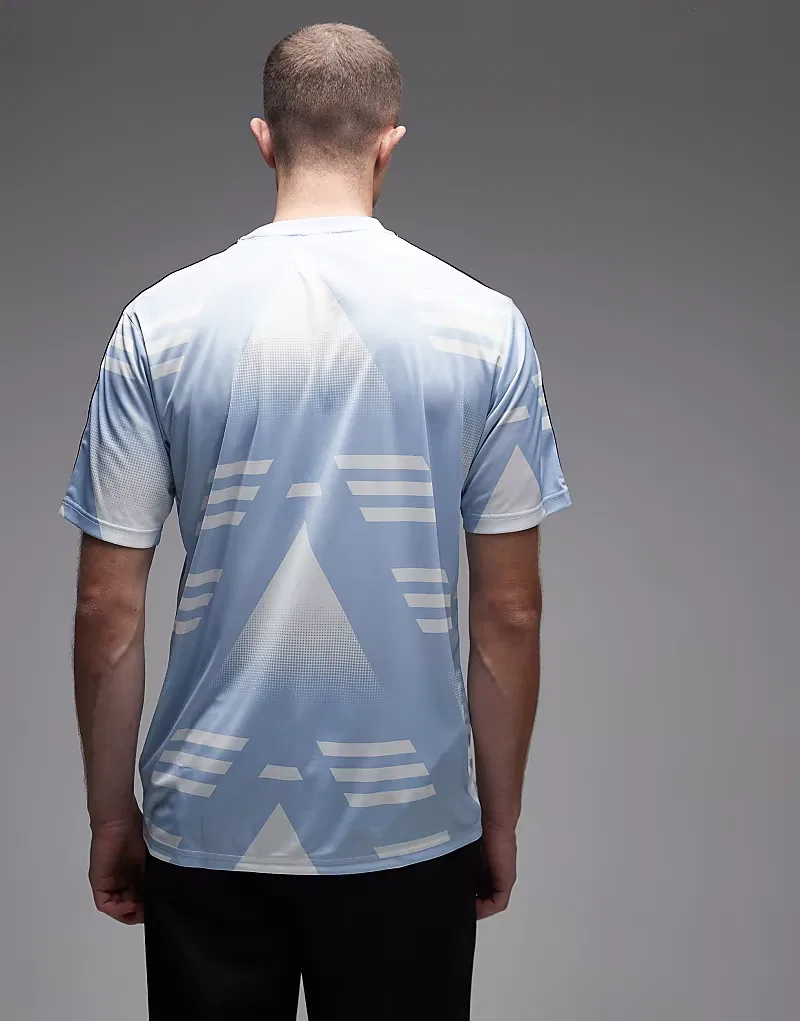 Футболка с логотипом Adidas Originals, светло-голубой — фото 3