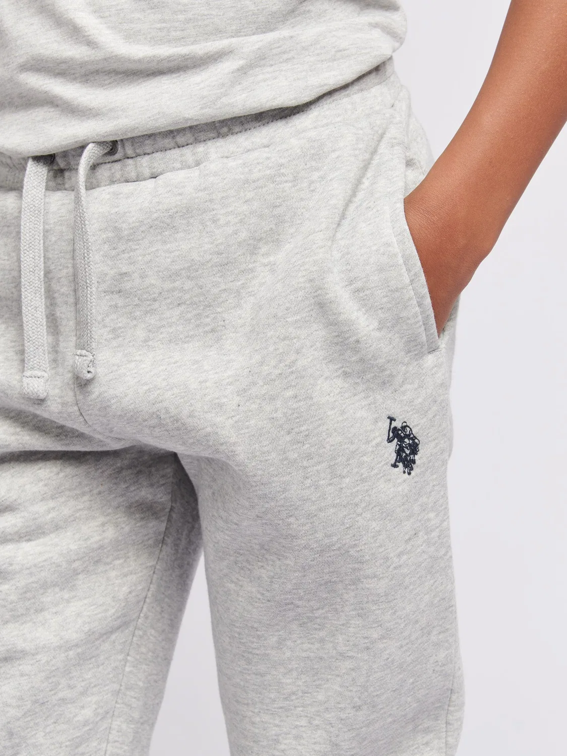 Джоггеры хлопковые, Double Horsemen U.S. Polo Assn, серый — фото 2