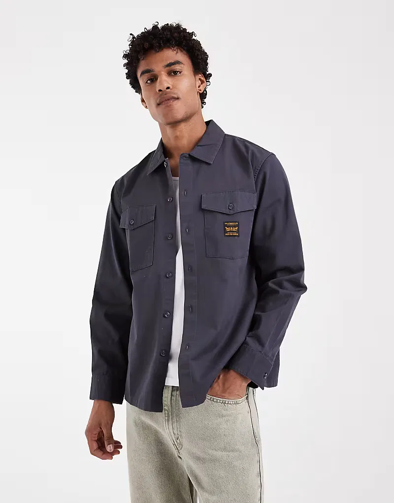 Рубашка Levi's Workwear с карманом, угольно-серый — фото 2