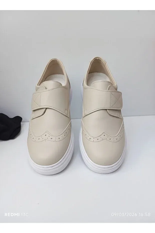 Детские классические туфли для мальчиков с ортопедической стелькой Patik Bebe, Ecru Cream — фото 4