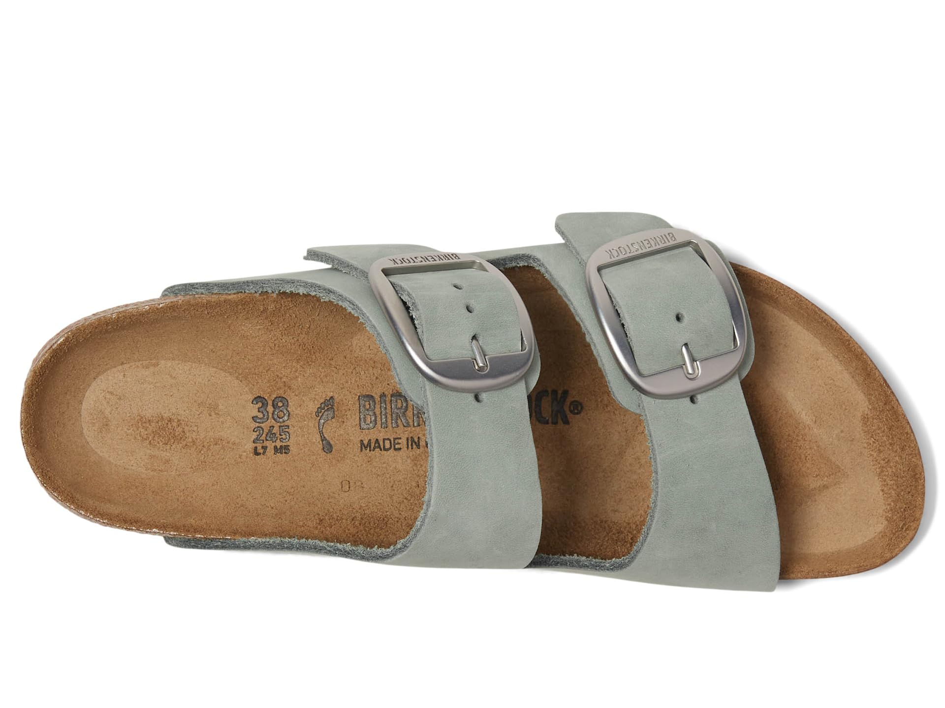 Сандалии Birkenstock Arizona Big Buckle - Nubuck Leather, Pure Sage — фото 2