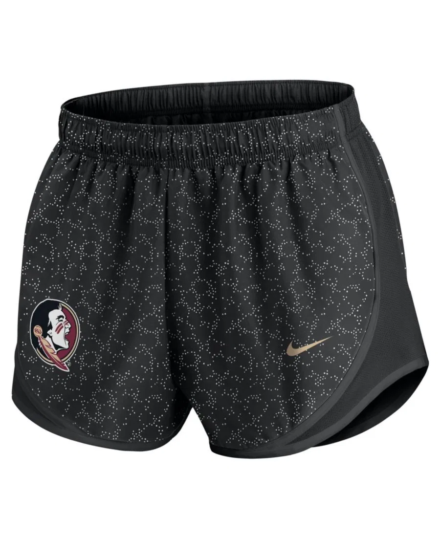Женские черные шорты Florida State Seminoles Tempo Pattern Dri-FIT Nike, Black — фото 4
