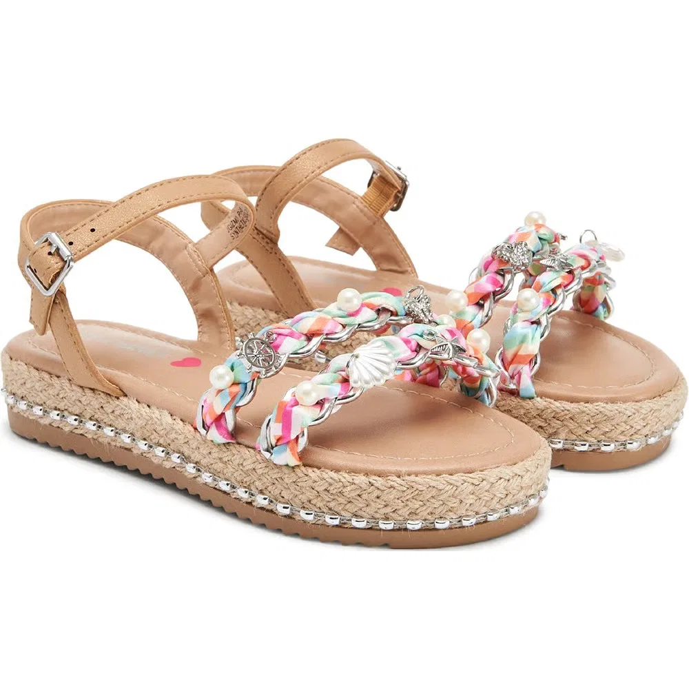 Детские сандалии на танкетке J-Gizmo Steve Madden, Pink/Green Multi