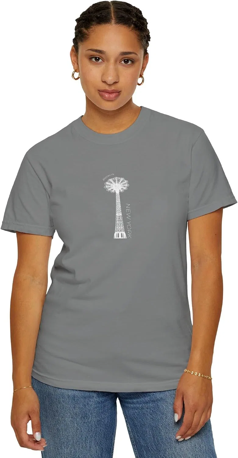 Футболка с принтом Parachute Jump Ride Comfort Colors, Grey — фото 4