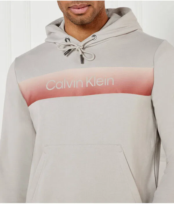 Мужское худи с капюшоном Calvin Klein, бежевый — фото 4