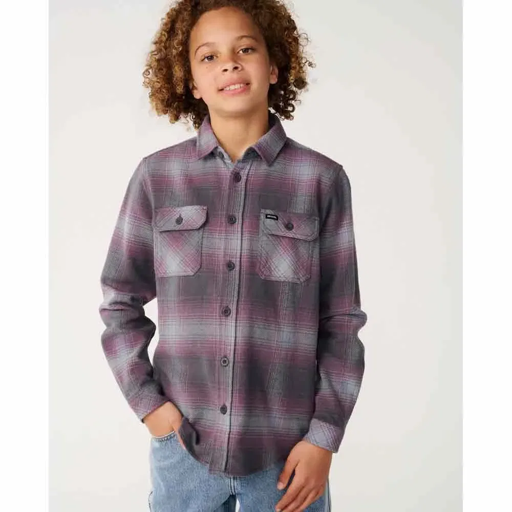 Детская рубашка с длинным рукавом из фланели Rip curl, Grey — фото 4