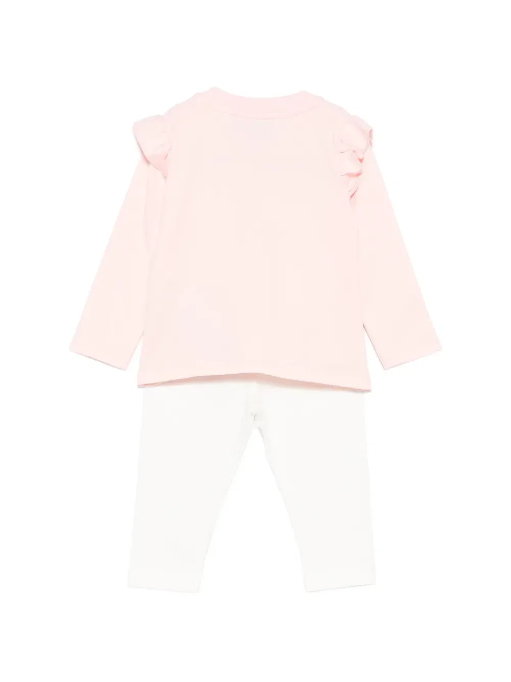 Комплект из комбинезона с оборками и мишкой Тедди Moschino Kids, розовый — фото 2