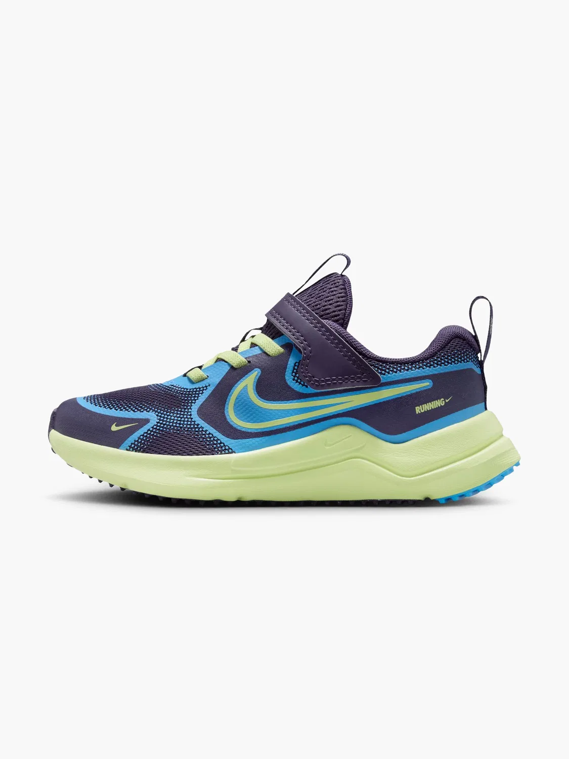 Детские кроссовки с эластичной шнуровкой и липучкой Nike Cosmic Runner PS, синий — фото 2