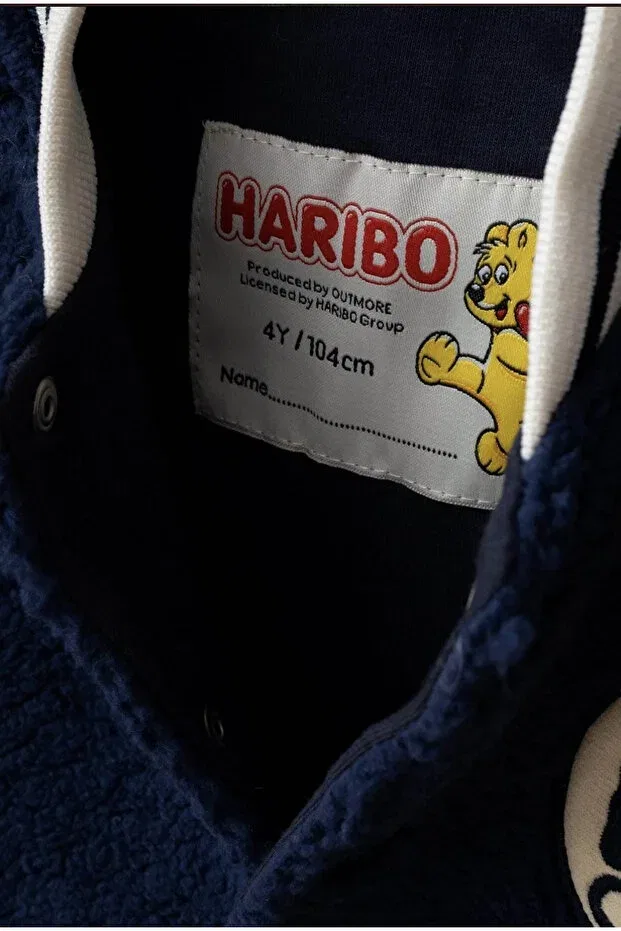 Детская куртка для девочек с принтом Bomber College Jacket Haribo, Navy Blue — фото 3