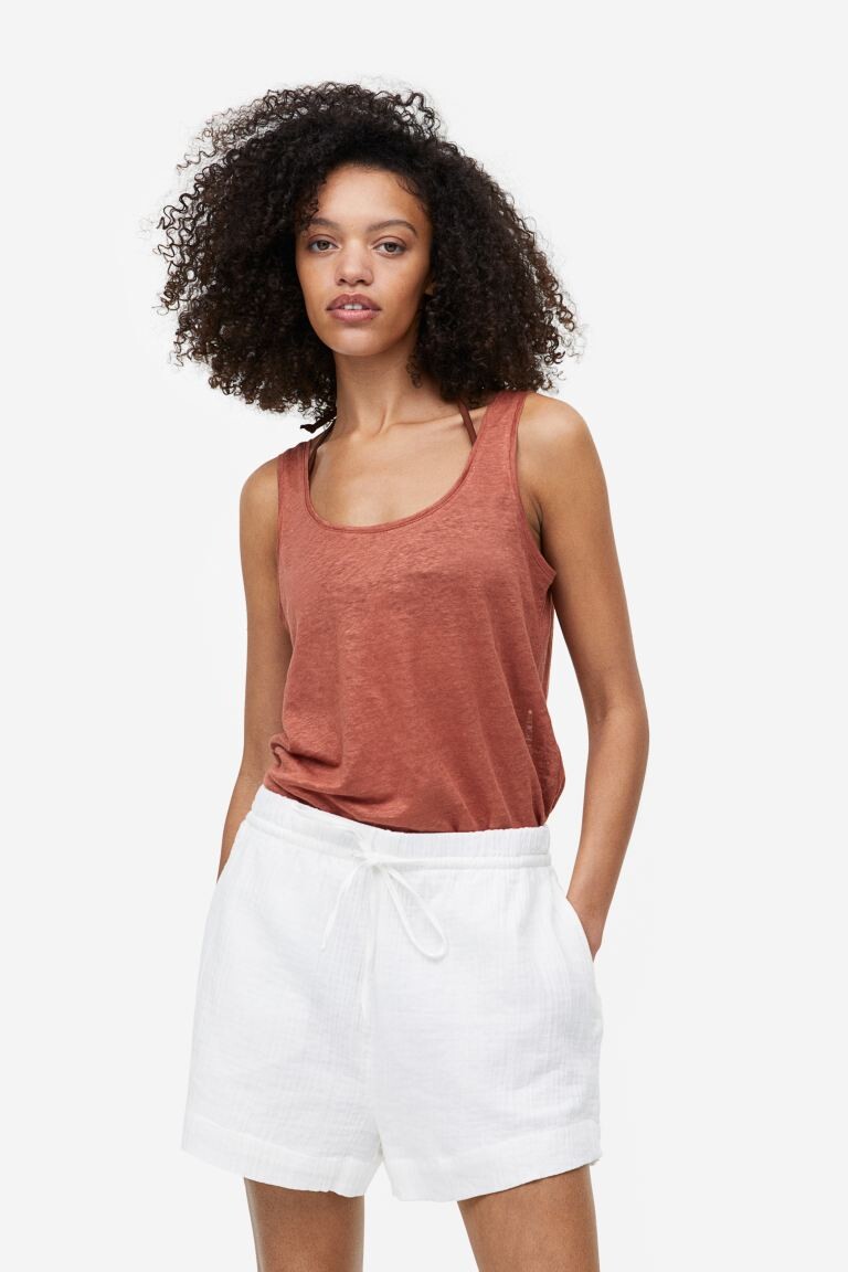 

Хлопковые шорты H&M, белый