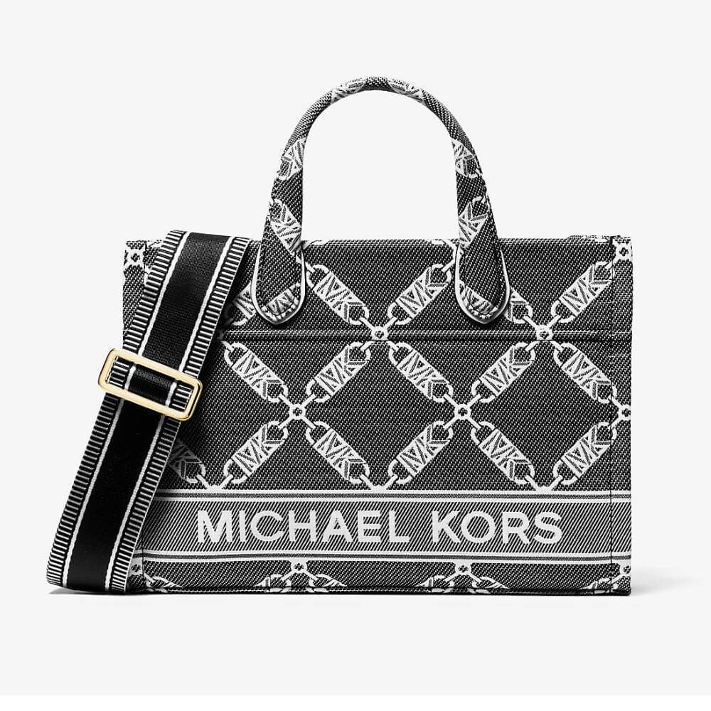 

Сумка Michael Michael Kors Gigi Small Empire Logo Jacquard Messenger, черный/белый